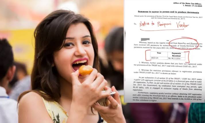 When Pani Puri Meets GST: Vendor Faces Rs 40 Lakh Tax Bill, Internet Reacts